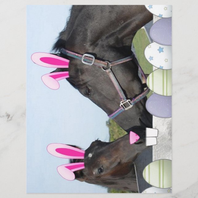 Papier Cheval de Pâques et Poney (Devant)