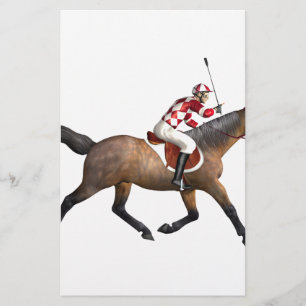 Papier Cheval Racing Jockey et Horse