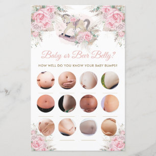 Papier Cheval Rocher Pampas rose Bébé ou Bière Belly Jeu