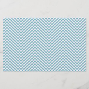 Papier Chevron bleu avec Monogramme