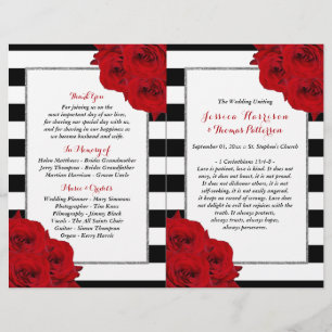 Papier Chic Moderne Luxe Mariage Collection - Roses rouge