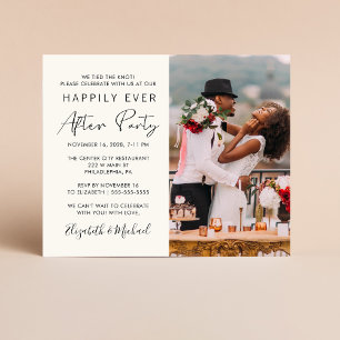 Papier Chic Photo Cream Mariage Réception Invitation