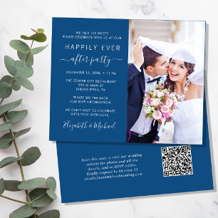 Papier Chic Photo QR Code Mariage Réception Invitation
