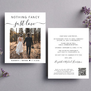 Papier Chic Photo QR Code Mariage Réception Invitation