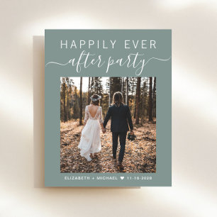 Papier Chic Photo Sage Green Mariage Réception Invitation