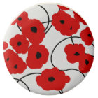 PAPIER CHIC PLATE_MODERN REDPOPPIES