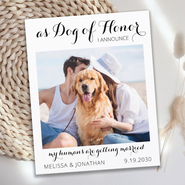 Papier Chien D'Honneur Mariage Budget Enregistrer La Date (Créateur téléchargé)