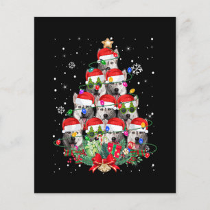 Papier Chiens sibériens Husky Arbre Pyjama de Noël Chien 