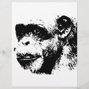 Papier Chimpanzé noir et blanc