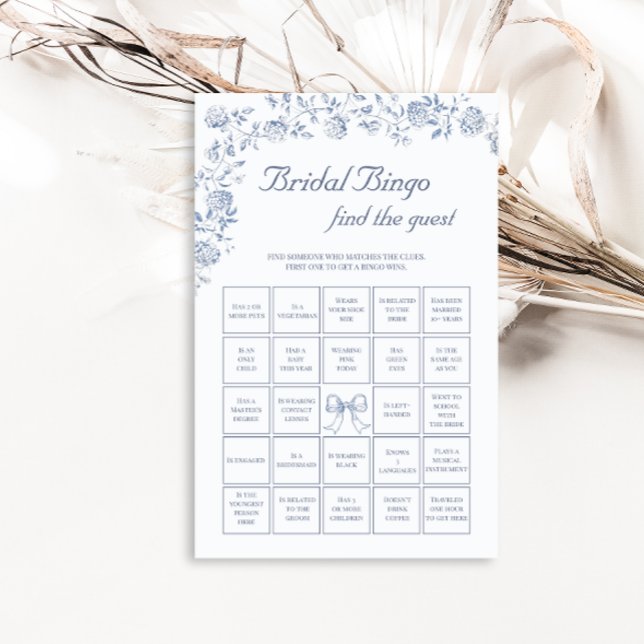 Papier Chinoiserie Bridal Bingo Trouvez Le Jeu D'Invité (Créateur téléchargé)