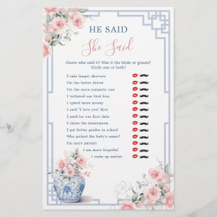 Papier Chinoiserie Rose Vive Ginger Jar Il Dit Qu'Elle A