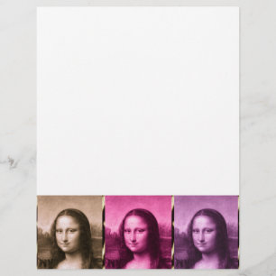 Papier Chocolat rose violet Poster de animal Mona Lisa