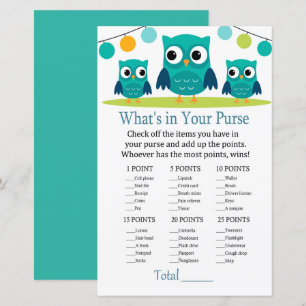 Papier Chouette Ce qui se trouve dans votre baby shower d