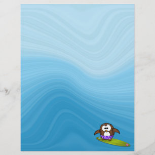 Papier chouette surfeur