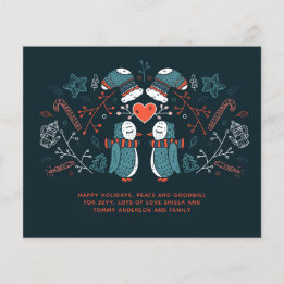 Papier Chouettes de Noël Budget Hygge Scandinavian Folk A