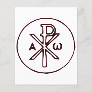 Papier Christogramme sacré Chi-Rho Beaux-Arts