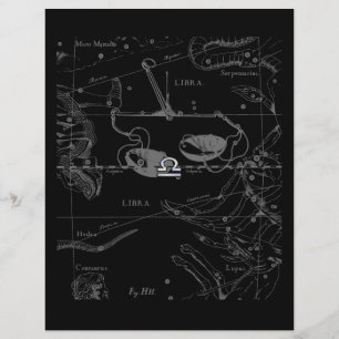 Papier Chrome Argent comme Libra Zodiac Connexion Heveliu