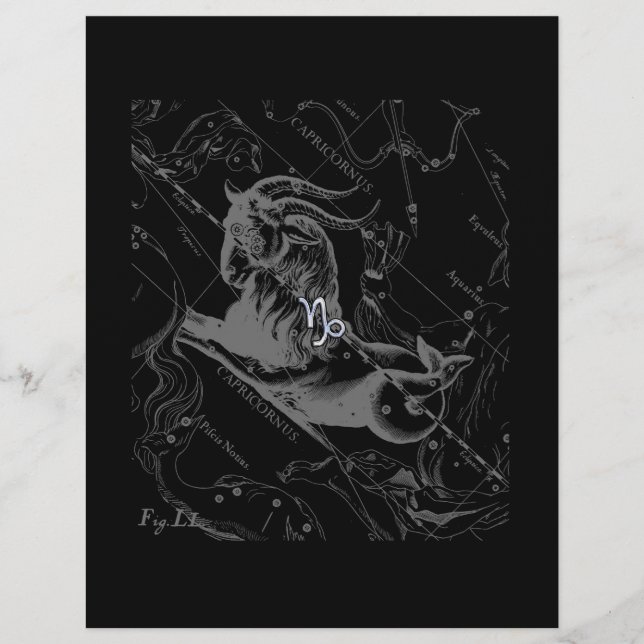 Papier Chrome comme Capricorn Zodiac Connexion Hevelius 1 (Devant)