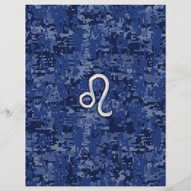 Papier Chrome comme Leo Connexion Marine Camo numérique b (Devant)