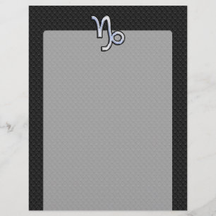 Papier Chrome comme Symbole du Zodiaque Capricorne sur Pe