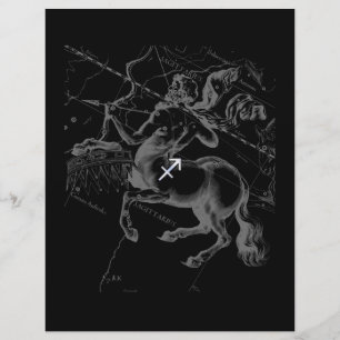 Papier Chrome Sagittarius Zodiac Sign Hevelius circa 1690