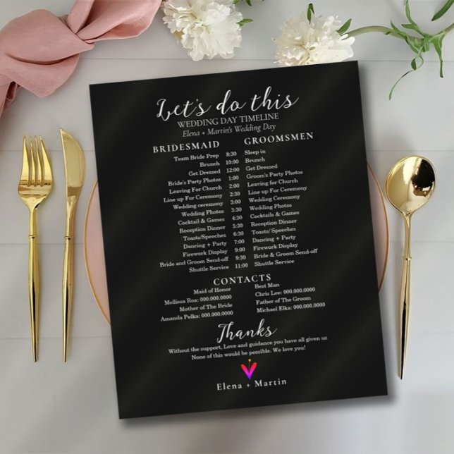 Papier Chronologie de la nuptiale Mariage noire Ordre des (Créateur téléchargé)
