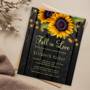 Papier Chute en amour budget tournesol nuptiale douche in