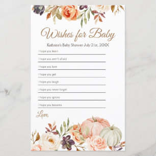 Papier Chute Pêcher Citrouille Rustique Floral Wives for 