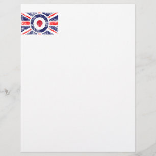 Papier Cible de médaillon Mods Royaume-Uni Union Jack