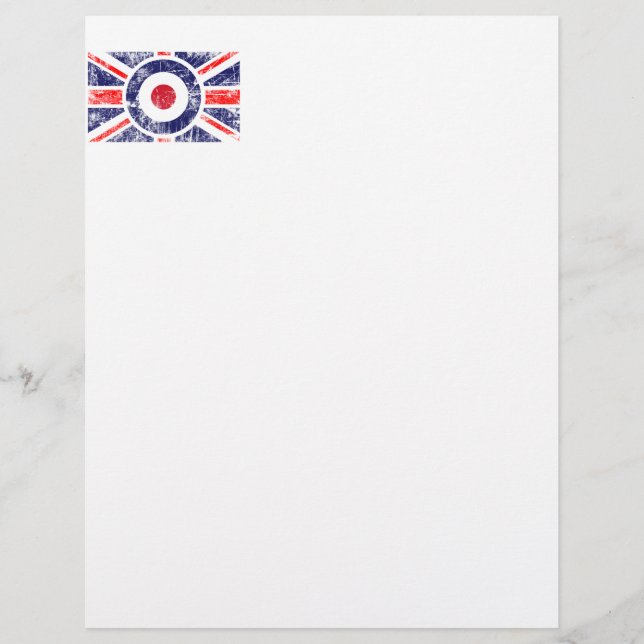 Papier Cible de médaillon Mods Royaume-Uni Union Jack (Devant)