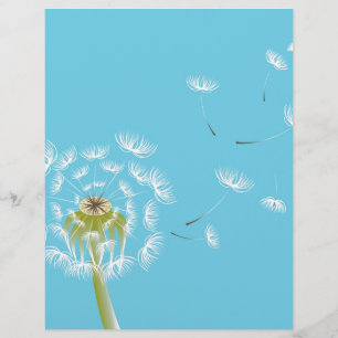 Papier Ciel bleu dandelion nature fleurie