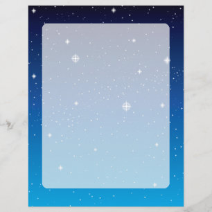 Papier Ciel nocturne étoilé bleu profond