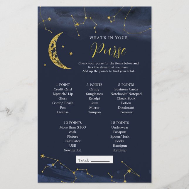Papier Ciel nocturne sur la lune Ce qui est dans votre sa (Devant)