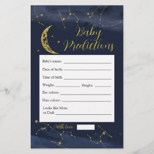 Papier Ciel nocturne sur la lune prédictions de bébé