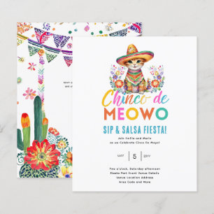Papier Cinco De Meowo Fun Cat Fiesta Thème