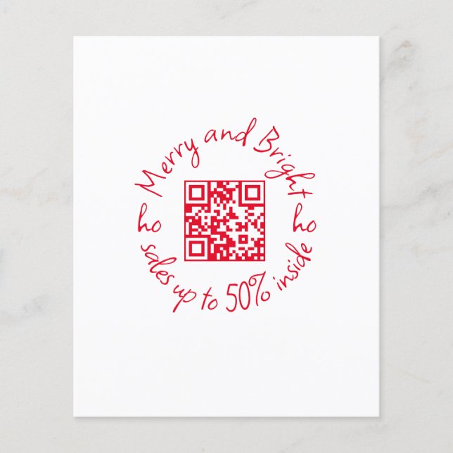 Papier Circulaire avec code qr et vente de Noël sur mesur (Devant)