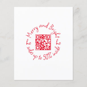 Papier Circulaire avec code qr et vente de Noël sur mesur