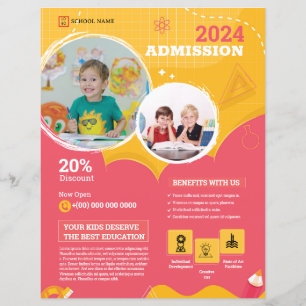 Papier Circulaire d'admission à l'école pour enfants