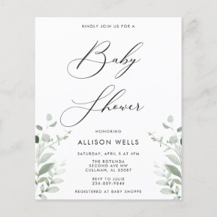 Papier Circulaire d'invitation de Baby shower moderne