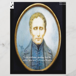 Papier Citation célèbre de Louis Braille