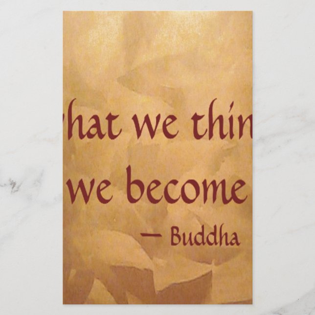 Papier Citation De Bouddha ; Ce Que Nous Pensons Devenir (Devant)