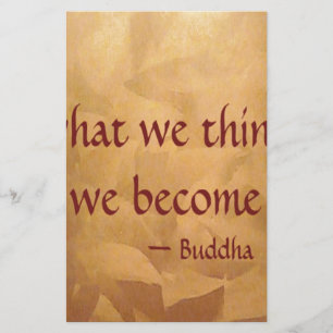 Papier Citation de Bouddha ; Ce que nous pensons, nous le
