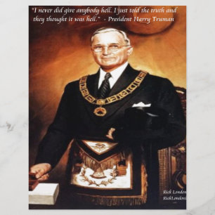 Papier Citation de Harry Truman "N'a pas donné l'enfer"
