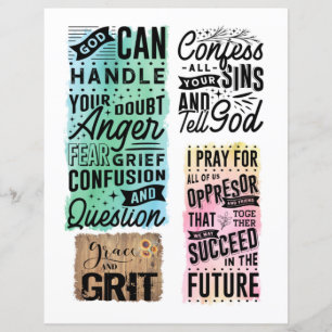Papier Citations chrétiennes religieuses Jésus verset bib
