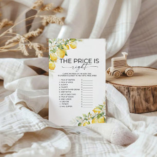 Papier Citron Citrus Baby shower Le Prix Est Bon Jeu