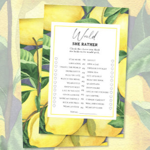 Papier Citron - Jeu de baby shower pour la mariée