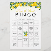 Citron Trouver L'Invité Bingo Fête des mariées Car