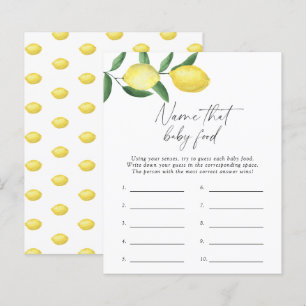 Papier Citrons - Donnez un nom au jeu de la douche de béb