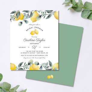 Papier Citrons Eucalyptus Budget Douche nuptiale Invitati