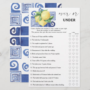 Papier Citrons grecs - Au-dessus ou sous la douche nuptia